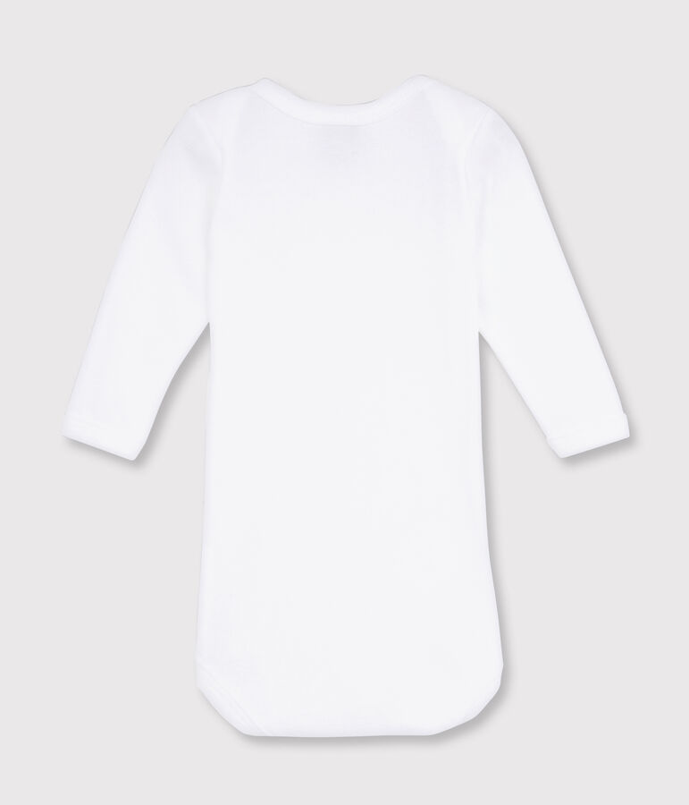 Body blanco de manga larga de beb&eacute; blanco