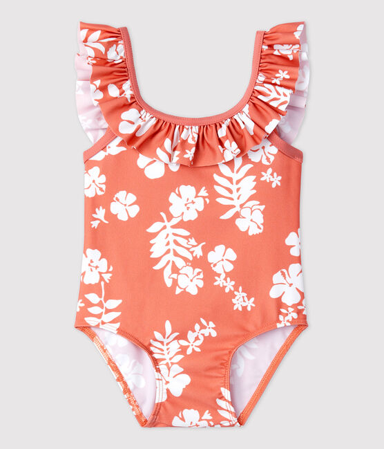 Traje de baño de 1 pieza ecológico para bebé rosa PAPAYE/ MARSHMALLOW