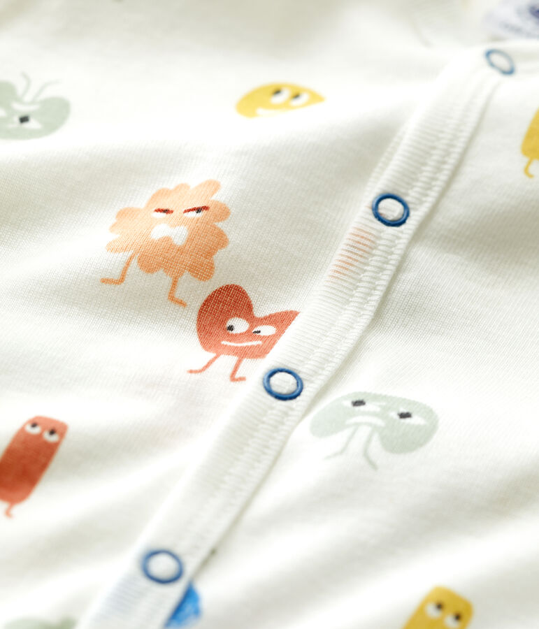 Pelele sin pies de algod&oacute;n y lyocell de beb&eacute; blanco/multicolor