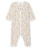 Pijama sin pies de punto para bebé niña blanco MARSHMALLOW/blanco MULTICO