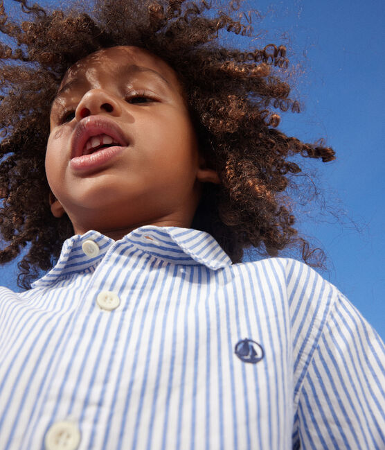 Camisa a rayas de niño GAULOISE/ MARSHMALLOW