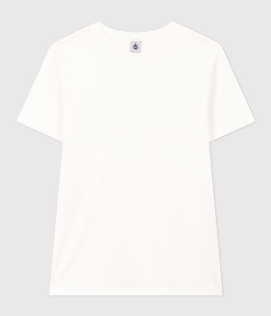 Camiseta Iconique de manga corta de punto liso para mujer blanco ECUME