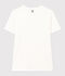 Camiseta Iconique de manga corta de punto liso para mujer blanco