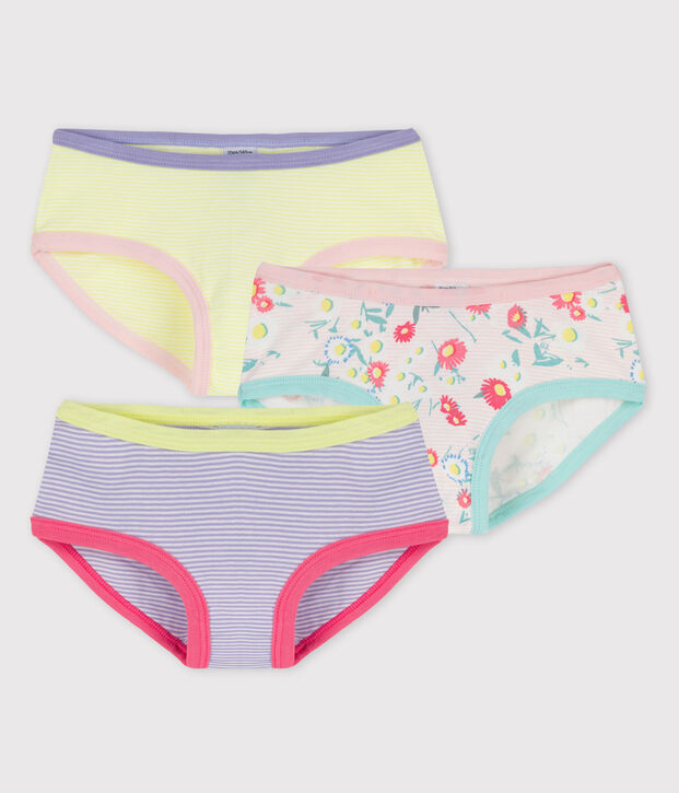 Tres braguitas para ni&ntilde;a multicolor