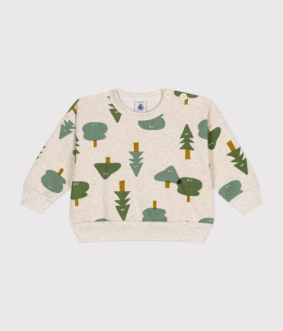 Sudadera de felpa para bebé beige MONTELIMAR/blanco MULTICO