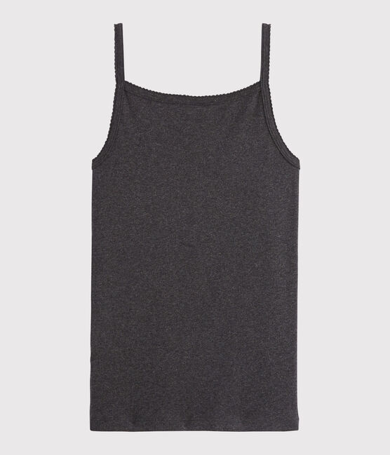 Camiseta de tirantes emblemática de algodón de mujer gris CITY CHINE