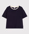 Camiseta la Boxy de algodón de esponja de mujer azul SMOKING