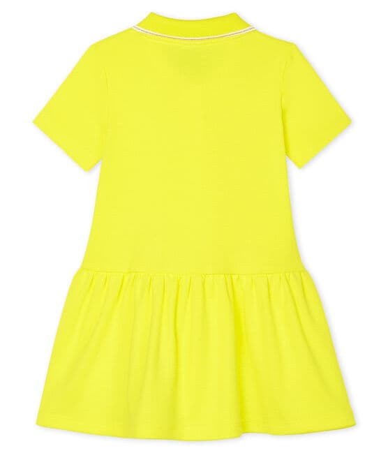Vestido de polo para bebé niña amarillo EBLOUIS