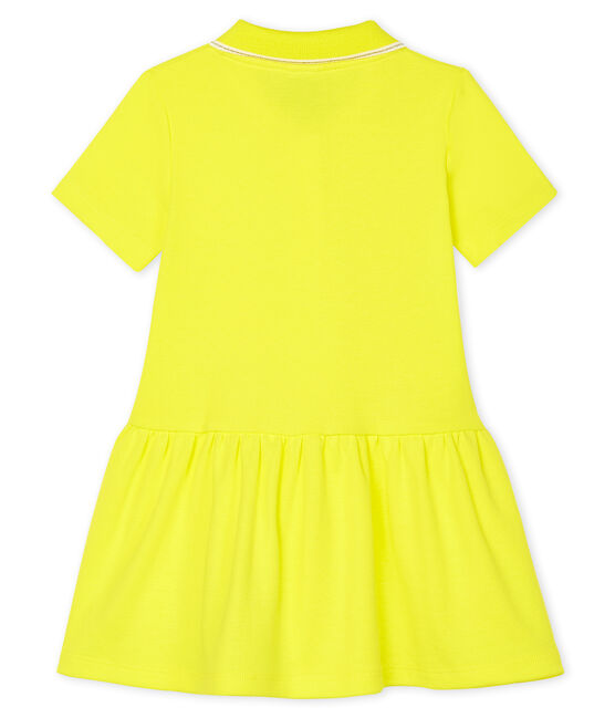 Vestido de polo para bebé niña amarillo EBLOUIS