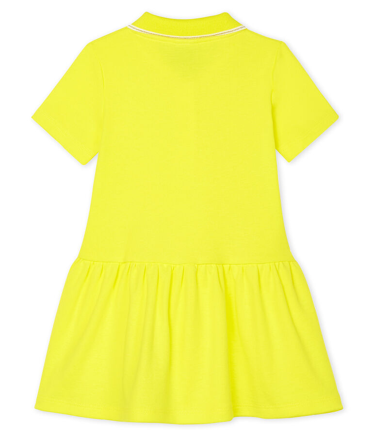 Vestido de polo para beb&eacute; ni&ntilde;a amarillo