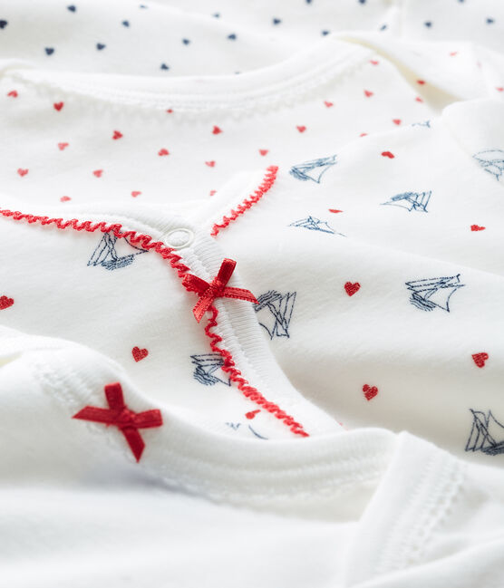Conjunto para bebé niña con pijama de terciopelo y bodis de manga larga de punto variante 1