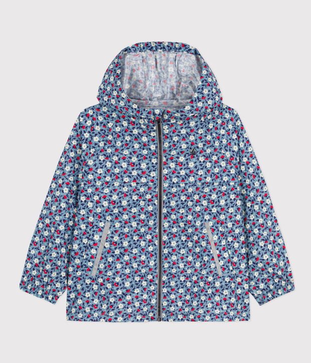 Cortavientos de material reciclado para ni&ntilde;a azul/multicolor
