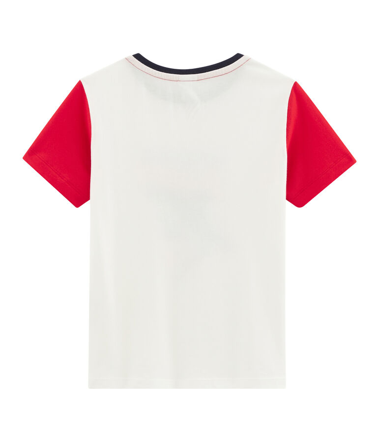 Camiseta de ni&ntilde;o blanco MARSHMALLOW/rojo PEPS
