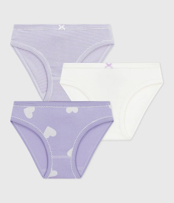 Juego de braguitas infantiles de algodón con estampado de corazones variante 1