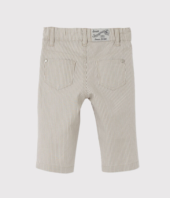Pantalón de rayas para bebé niño gris MINERAI/blanco LAIT