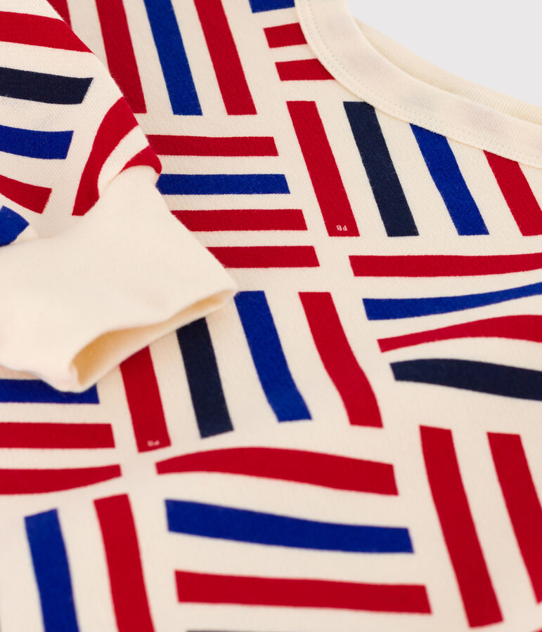 Sudadera estampada de mulet&oacute;n de ni&ntilde;a / ni&ntilde;o crudo/multicolor