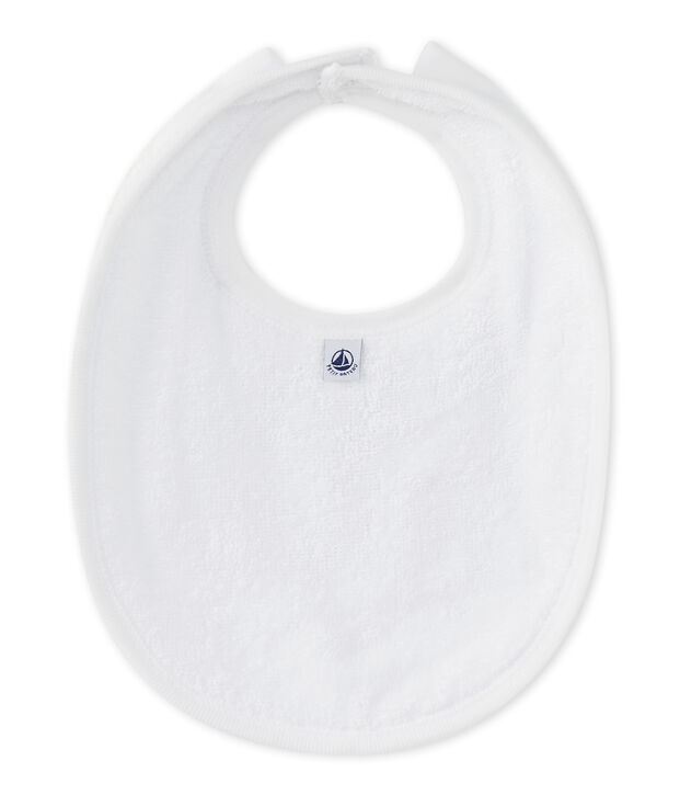 Babero forrado beb&eacute; ni&ntilde;o azul/blanco