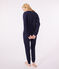 Pijama liso de algodón para mujer azul SMOKING