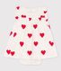 Vestido-bodi con estampado de corazones de algodón ecológico de bebé