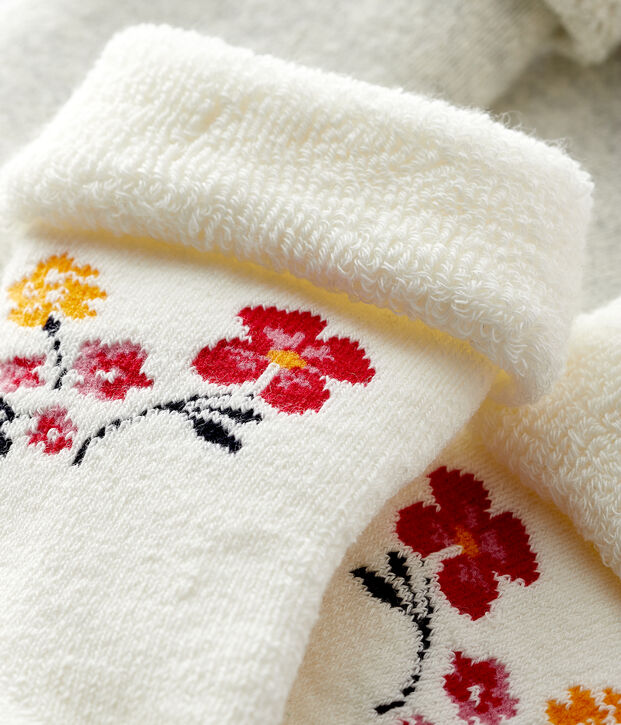 Juego de 2 pares de calcetines para beb&eacute; multicolor