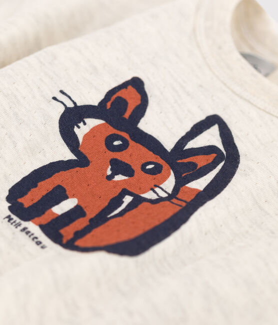 Camiseta de túbico de manga larga para bebé beige MONTELIMAR CHINE