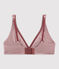 Sujetador triangula de mujer rojo CARMIN/blanco MARSHMALLOW