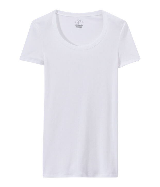 Camiseta de algod&oacute;n ligero para mujer blanco