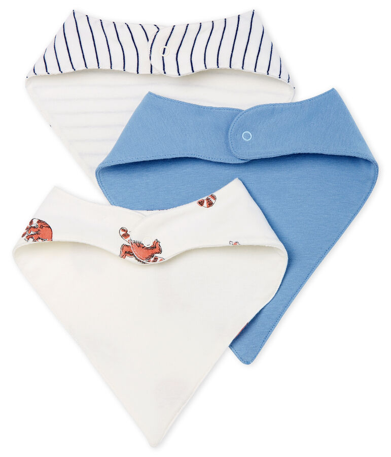 Tr&iacute;o de baberos de punto para beb&eacute; ni&ntilde;o multicolor