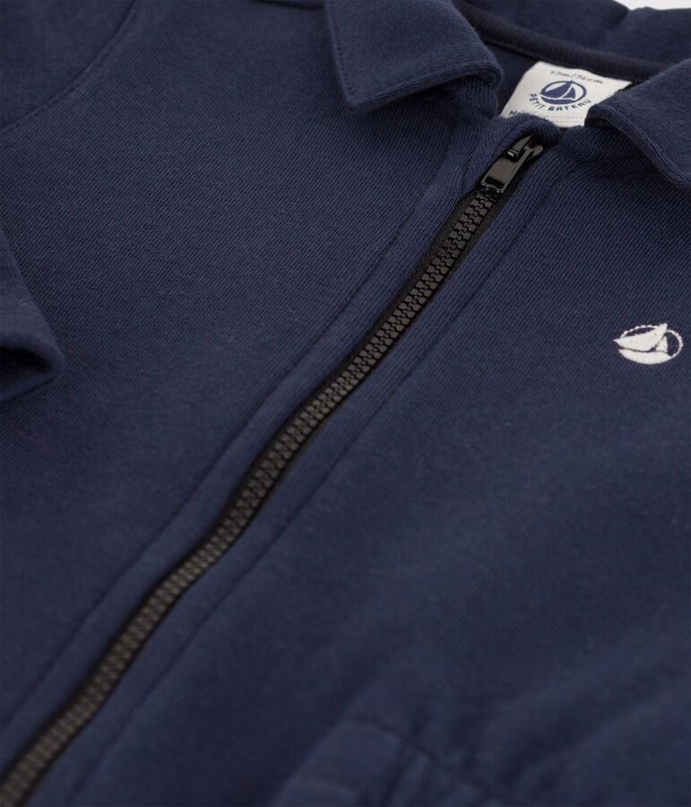 Mono largo de punto grueso para beb&eacute; azul SMOKING