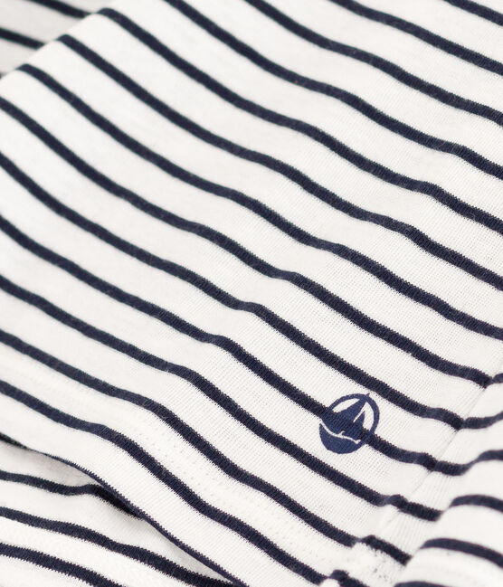 Camiseta La Icónica de algodón a rayas para mujer blanco MARSHMALLOW/azul SMOKING