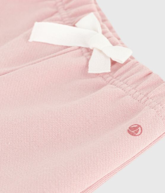 Pantalón liso de algodón para bebé rosa JOLI