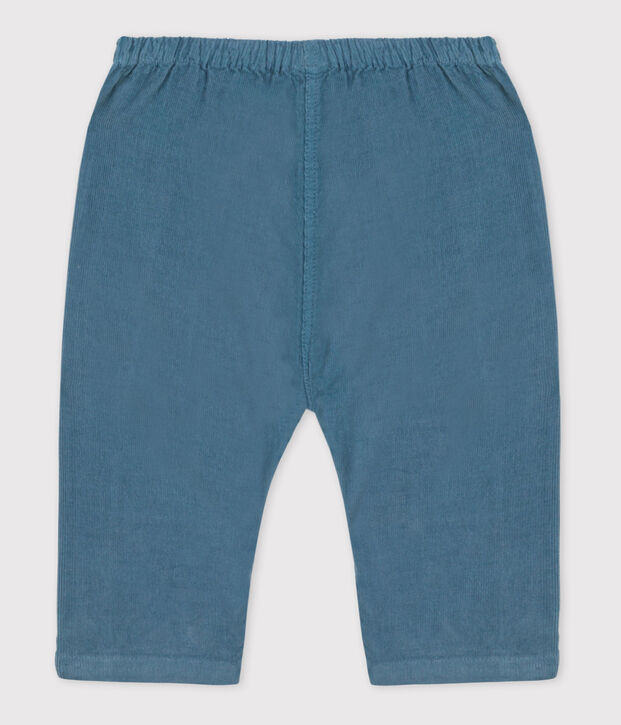Pantal&oacute;n de terciopelo fino para beb&eacute; azul