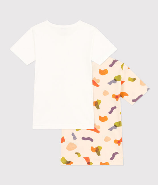 Juego de 2 camisetas infantiles de algodón de manga corta variante 1