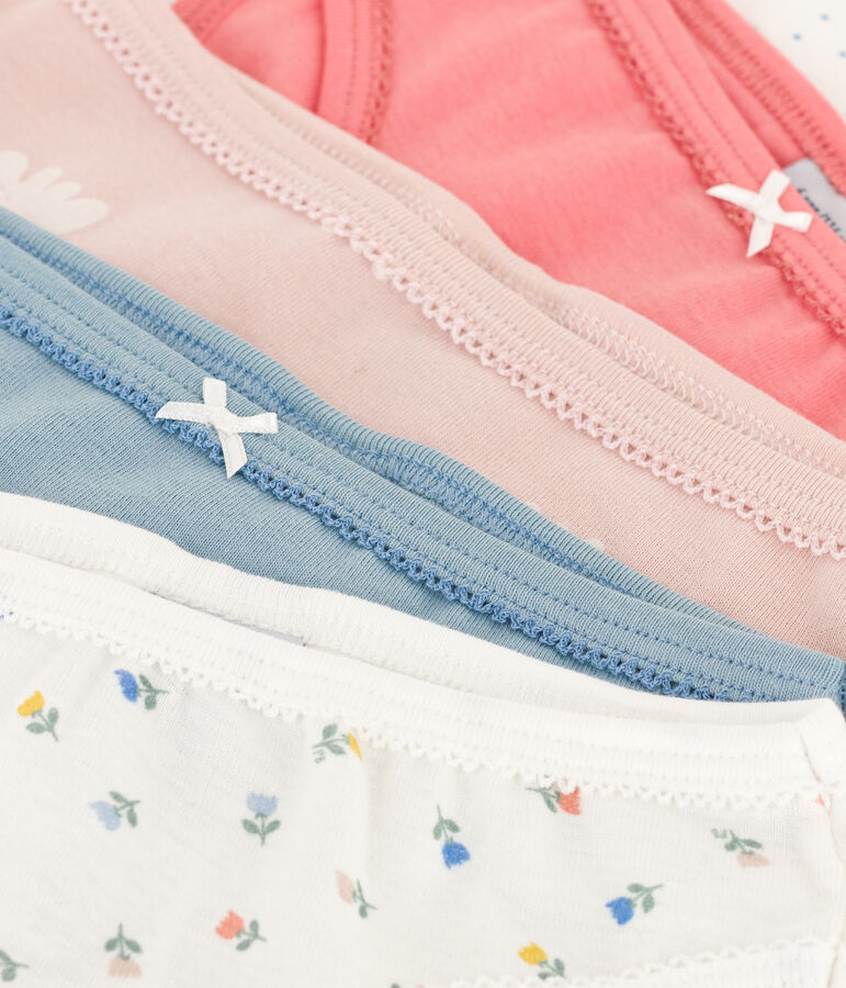 Juego de 5 braguitas de algod&oacute;n con tulipanes para ni&ntilde;a multicolor