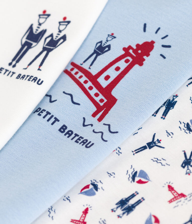 Juego de 3 bodis de algod&oacute;n de manga corta para beb&eacute; variante 4