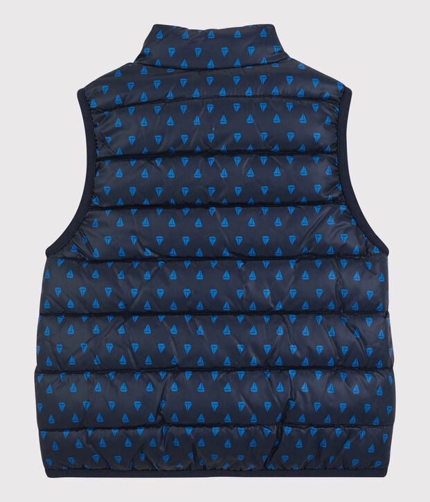 Plum&oacute;n reversible de beb&eacute;. azul/azul