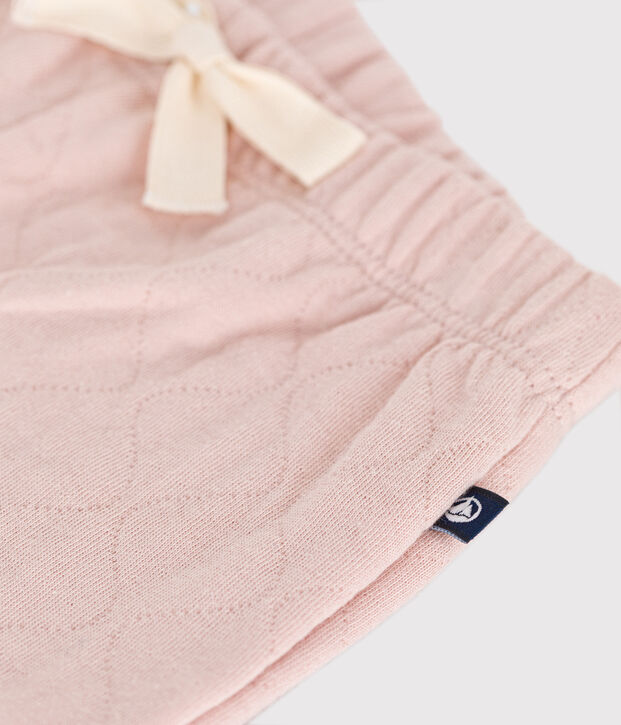 Pantal&oacute;n de t&uacute;bico acolchado para beb&eacute; rosa