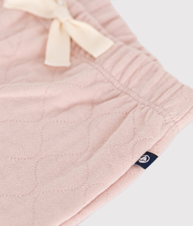 Pantal&oacute;n de t&uacute;bico acolchado para beb&eacute; rosa