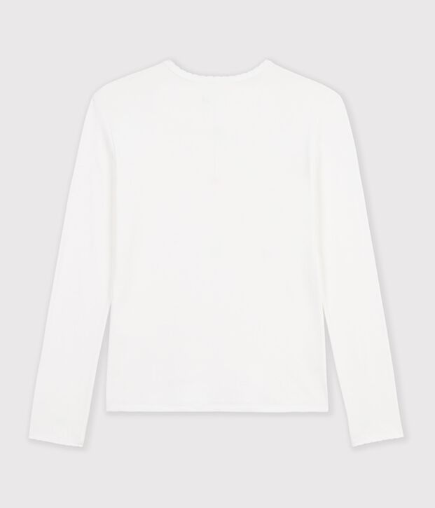 Camiseta L'ICONIQUE de algod&oacute;n de punto cocotte para mujer blanco