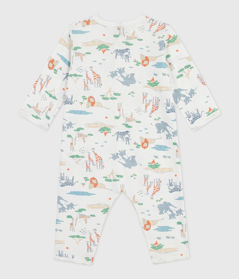 Pijama sin pies de algod&oacute;n con estampado de la sabana para beb&eacute; blanco/multicolor