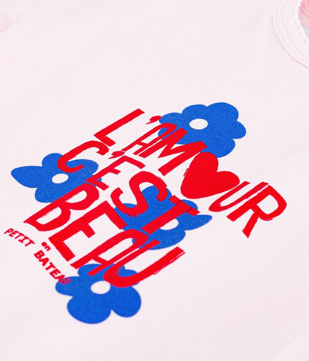 Camiseta de algod&oacute;n de manga corta con estampado para beb&eacute; BARELY