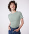 Camiseta Icónica de algodón a rayas para mujer PALMERAIE/ MARSHMALLOW