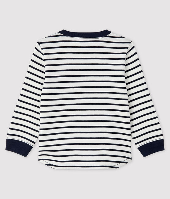 Camiseta para bebé niño blanco MARSHMALLOW/azul SMOKING