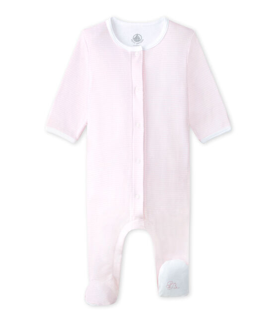 Bodipijama mixto rosa VIENNE/blanco ECUME