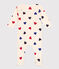 Pijama de algodón con corazón para bebé blanco AVALANCHE/ MULTICO