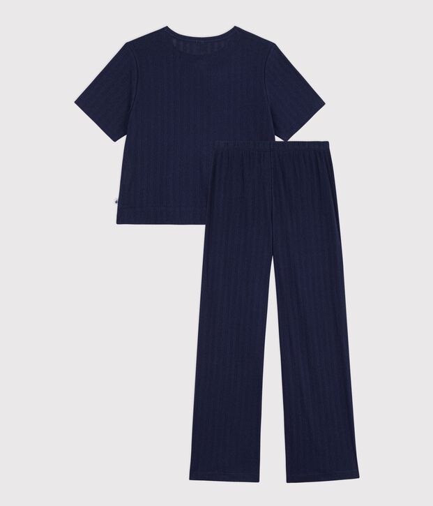 Pijama de manga corta de algod&oacute;n calado para mujer SMOKING