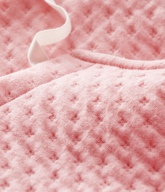 Cárdigan de tejido túbico para bebé rosa CHARME