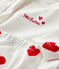Conjunto de 3 prendas con corazones rojos de bebé de algodón orgánico blanco MARSHMALLOW/rojo TERKUIT