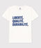 Camiseta de algodón lisa blanco MARSHMALLOW
