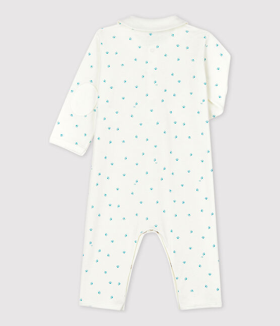 Pijama enterizo sin pies con patitas de bebé de algodón blanco MARSHMALLOW/blanco MISTIGRI